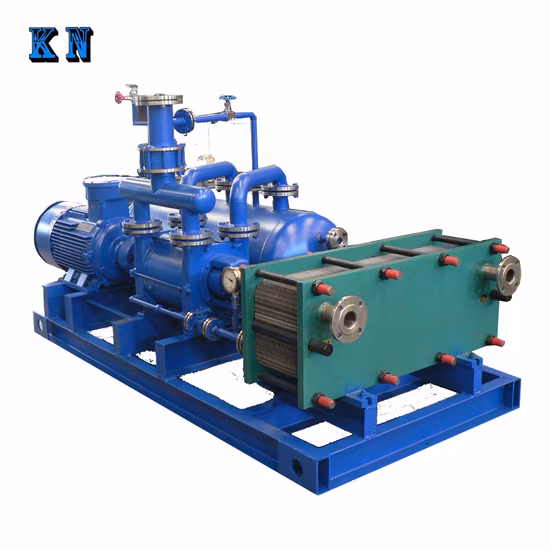 Bomba de vácuo de anel líquido de aço inoxidável de estágio único série 2be Bomba de vácuo de anel de água e compressor de ar para fabricação de papel na indústria química